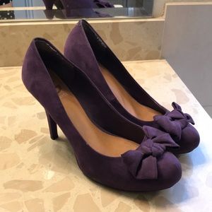 Suede like purple heels